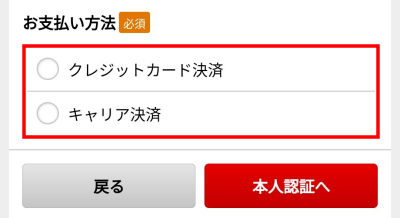 宝くじネット購入方法　支払い方法　クレジットカード　キャリア決済